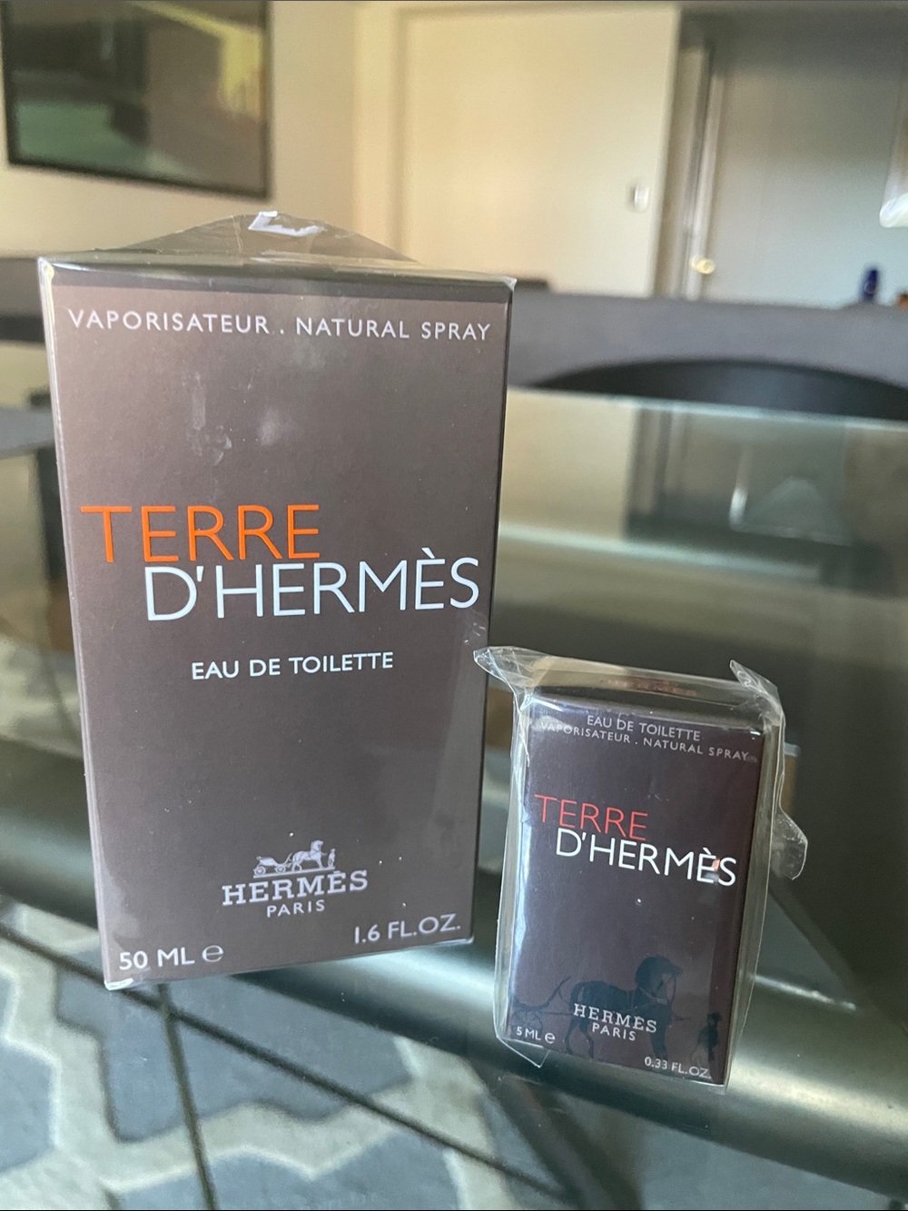 Hermès Terre d'Hermès Eau de Toilette - Brown & Orange with Bonus Travel size